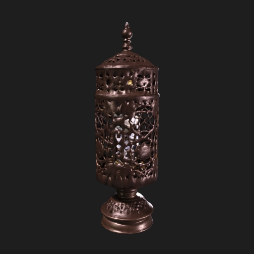 Mashrabiya lattice table lamp Islamic geometric 3D model