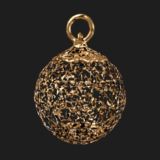 Filigree sphere pendant ornamental charm 3D model