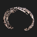 Organic open cuff bracelet sculptural bangle 3D model