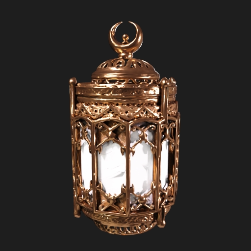 Ramadan lantern fanous crescent geometric 3D model